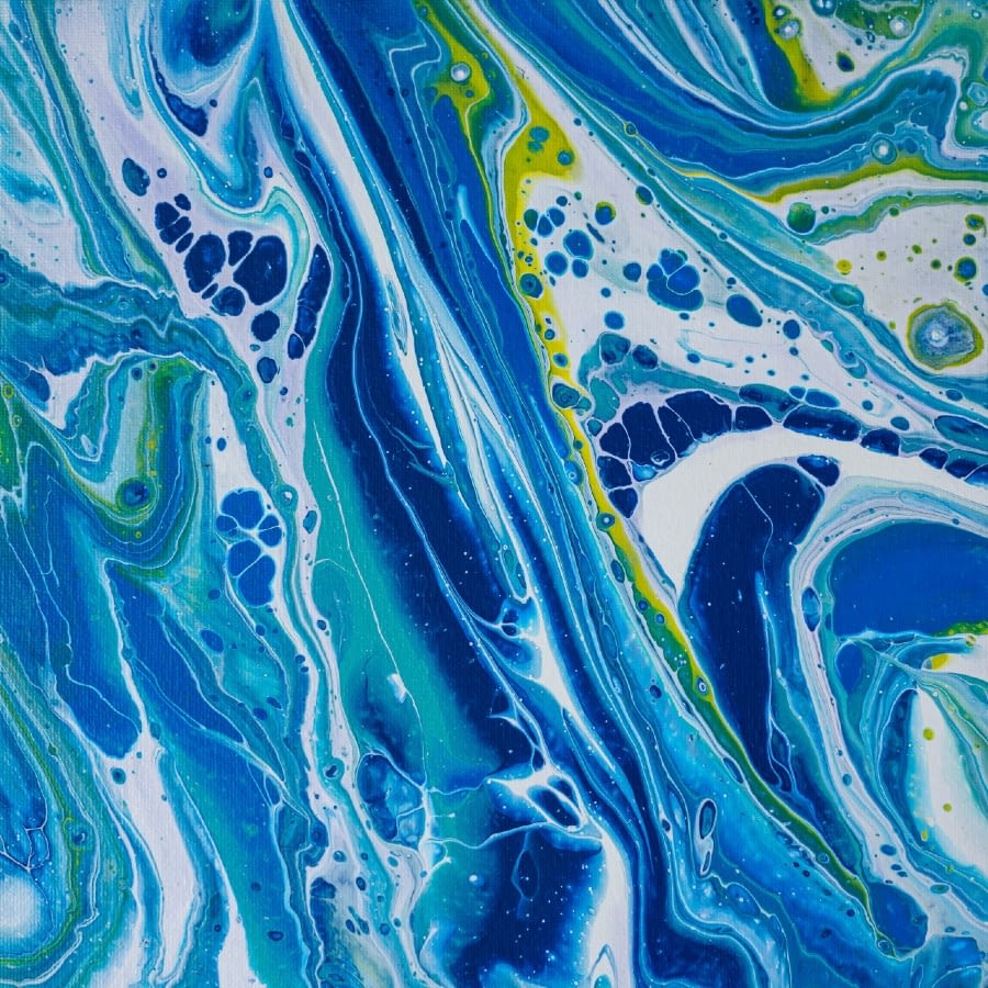 Abstract art. Shades of blue and green. 