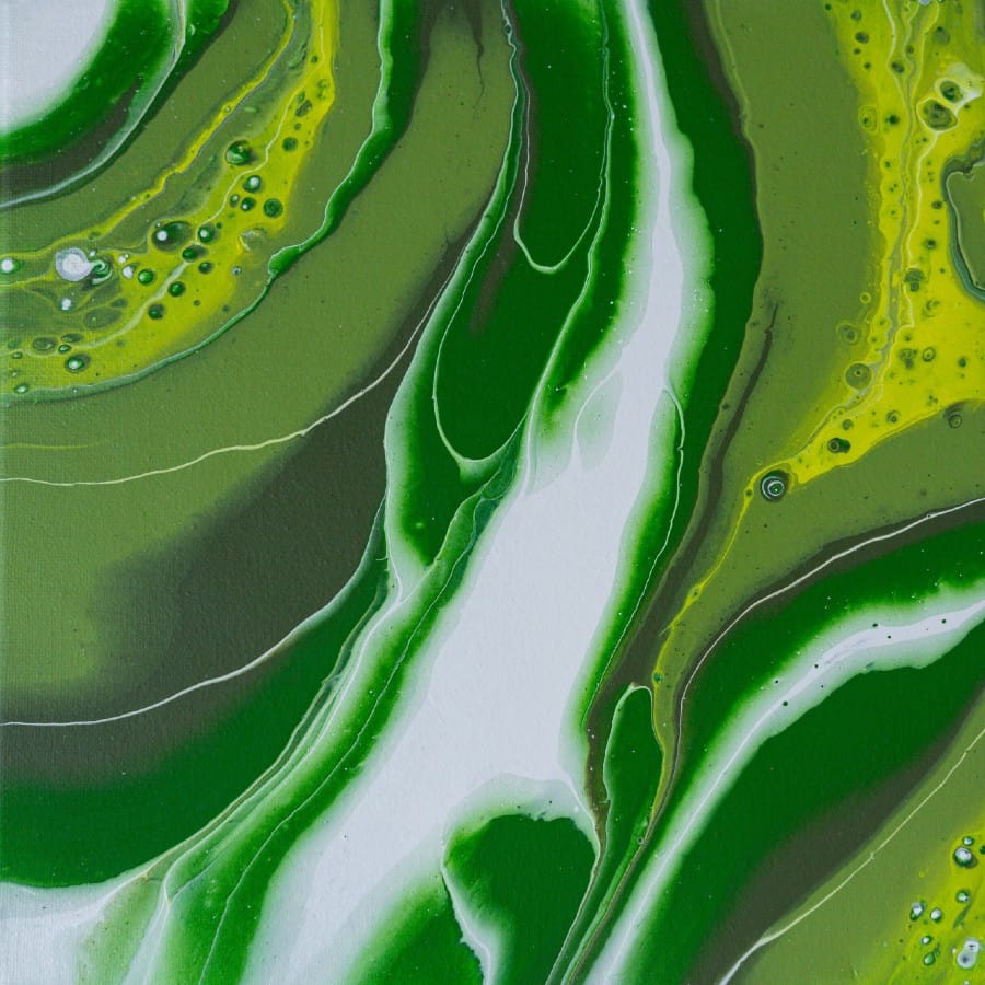 Abstract art. Shades of green with hint of yellow.